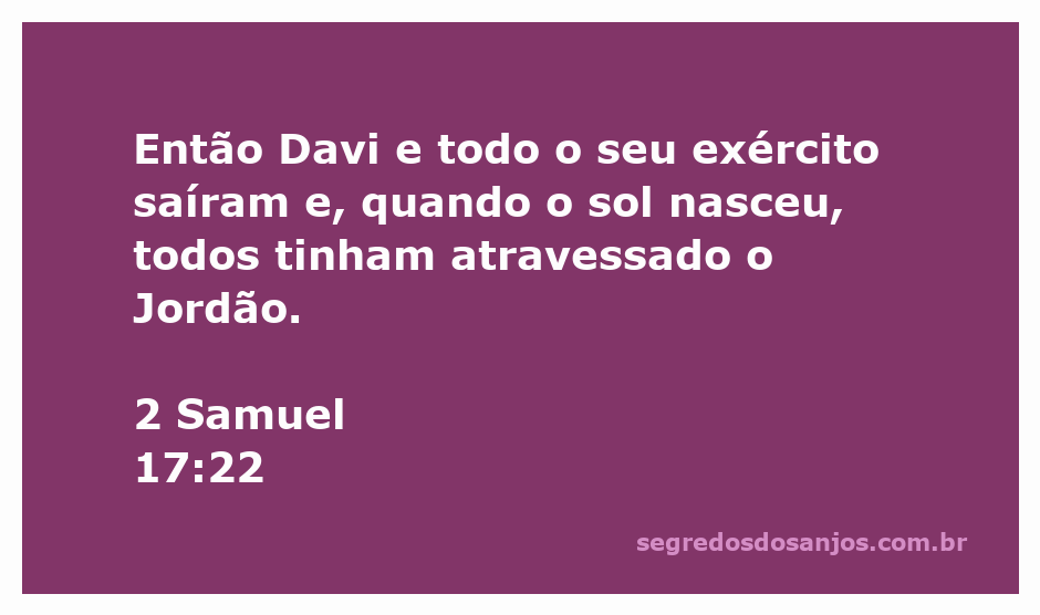 Davi e seu exército atravessando o Jordão ao amanhecer