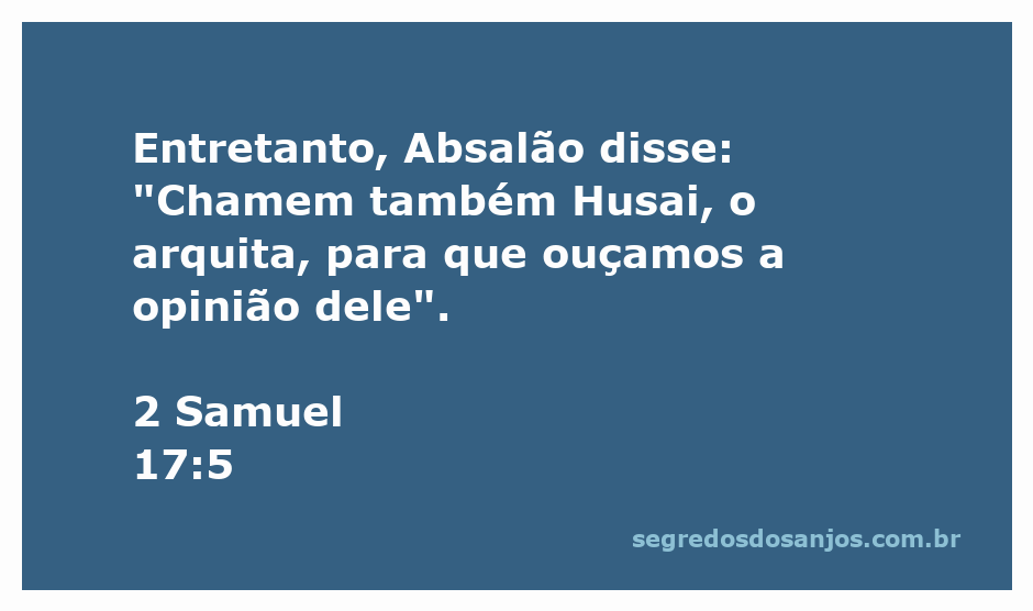 Absalão consultando Husai, o arquita, sobre sua opinião
