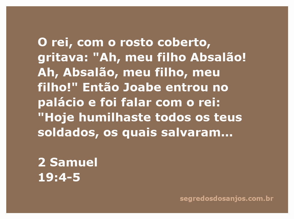 Rei Davi em luto por seu filho Absalão, expressando dor e tristeza.