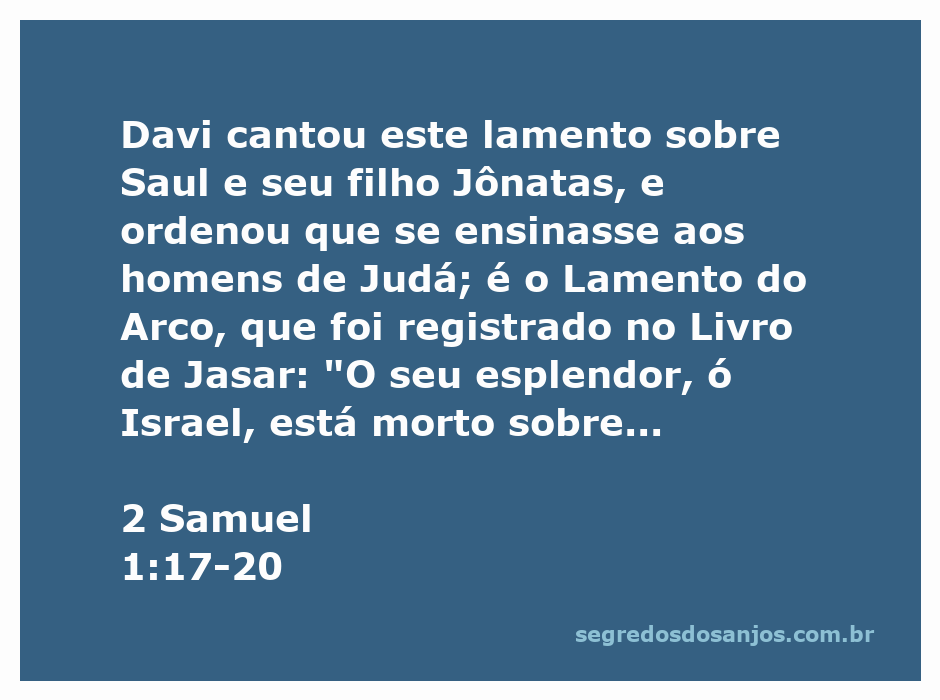 Davi lamenta a morte de Saul e Jônatas, uma cena de tristeza e respeito.