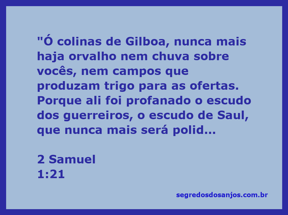 Imagem representativa das colinas de Gilboa, simbolizando a desolação mencionada em 2 Samuel 1:21.