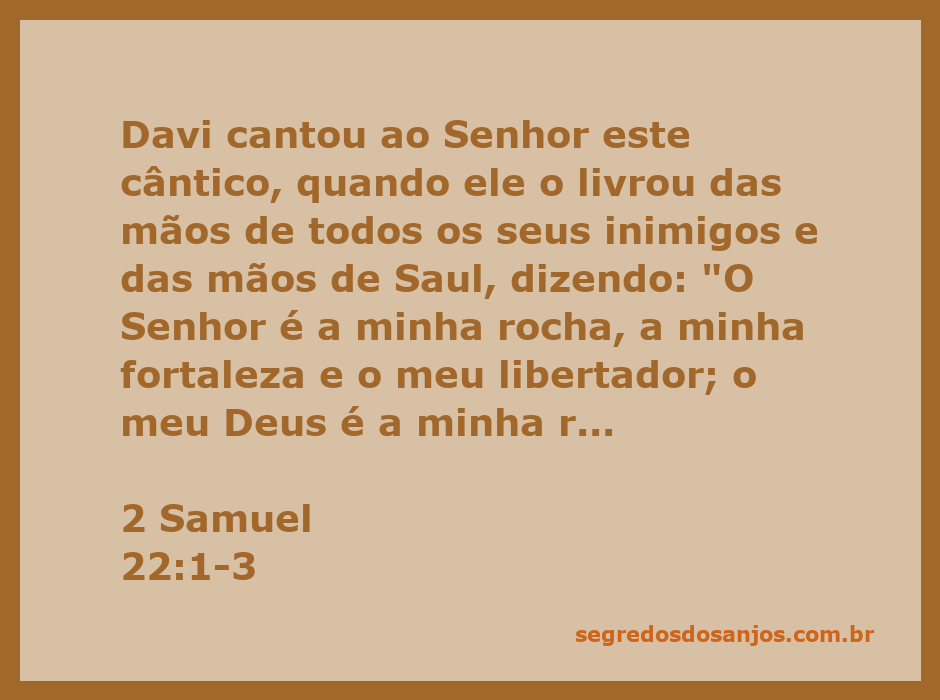 Imagem de Davi cantando ao Senhor, expressando gratidão pela libertação dos inimigos, em um cenário de montanhas e natureza.