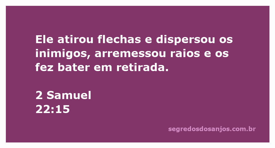 Imagem representativa de Deus lançando flechas e raios contra os inimigos, simbolizando proteção e vitória.