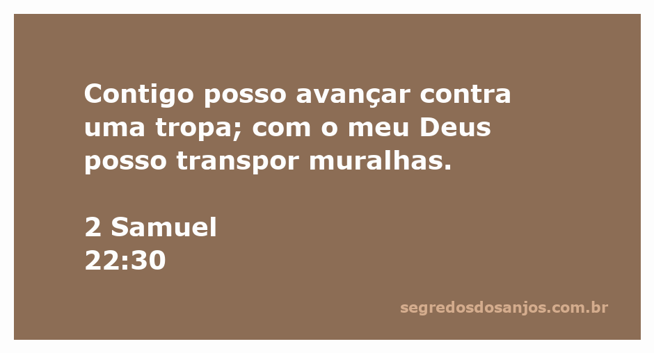 Imagem inspiradora simbolizando superação e força, com uma pessoa avançando confiante em direção a um muralha, representando a passagem de 2 Samuel 22:30.
