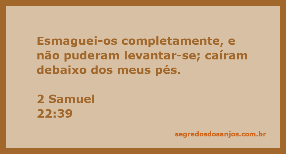 Imagem de um guerreiro vitorioso pisando sobre os inimigos derrotados, simbolizando a força e a proteção divina.