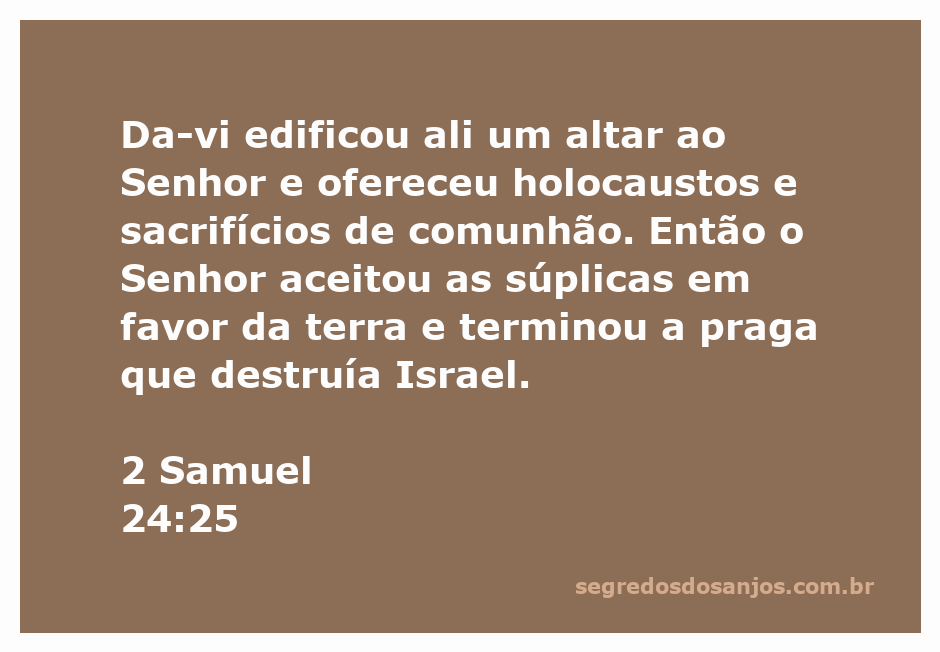 David building an altar to the Lord as a sign of repentance and offering sacrifices.