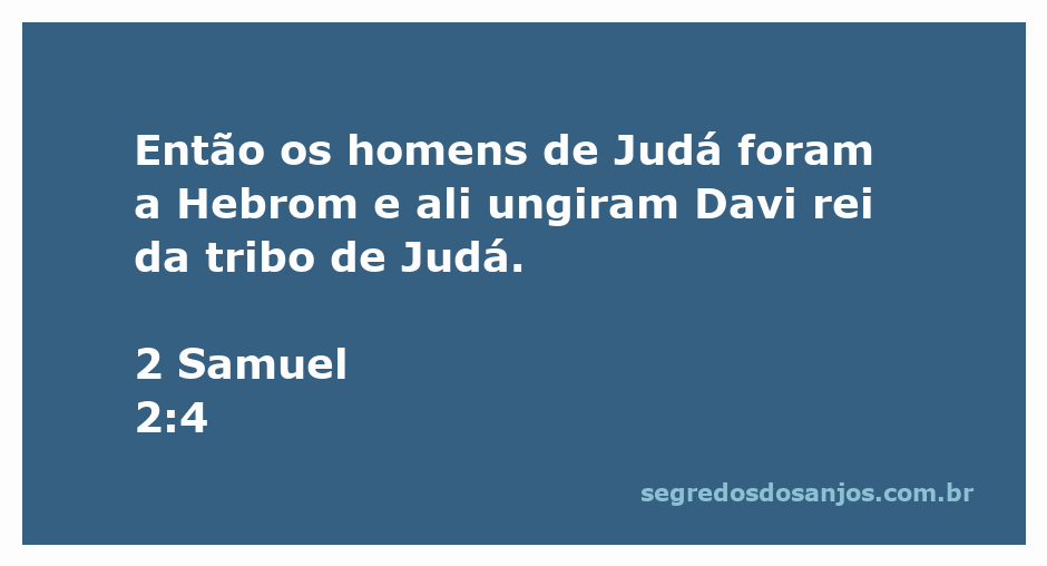 Imagem de Davi sendo ungido rei em Hebrom pelos homens de Judá.