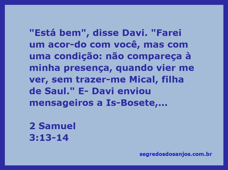 Davi exige a devolução de Mical, filha de Saul, em uma cena bíblica que representa a aliança e os desafios do rei de Israel.