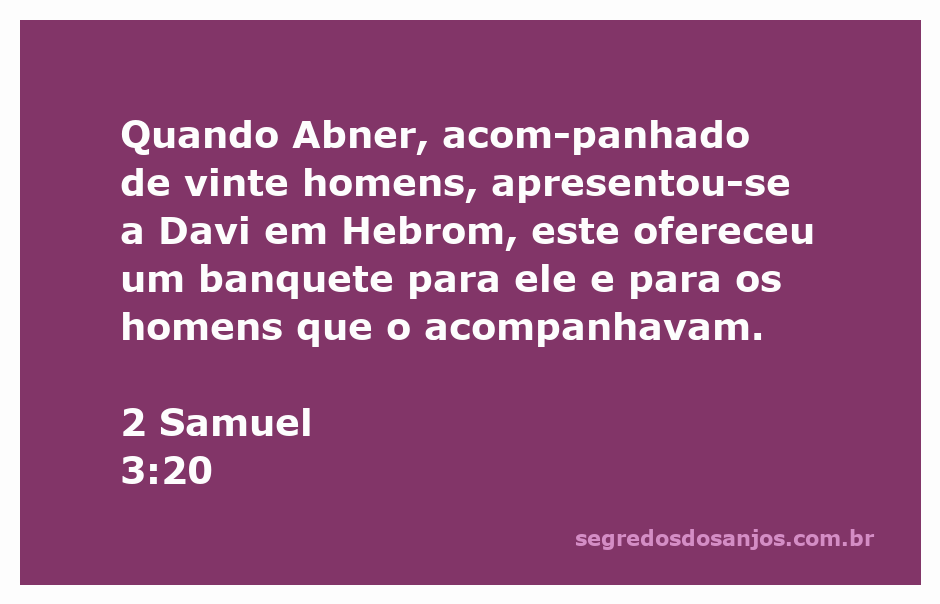 Abner e Davi celebrando um banquete em Hebrom com vinte homens.