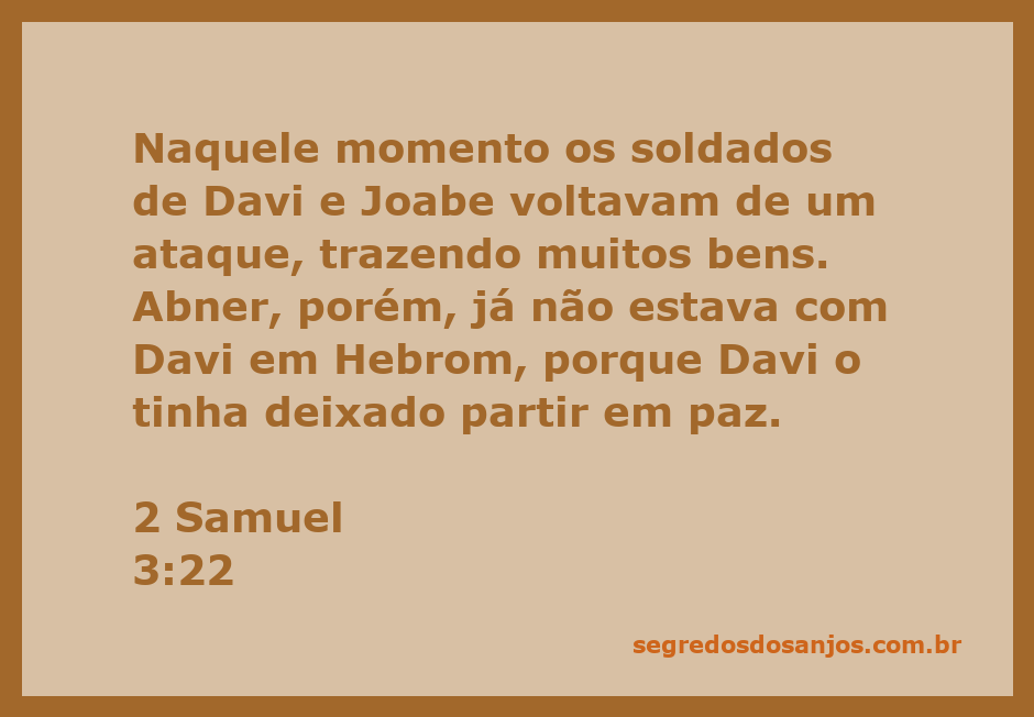 Soldados de Davi retornando de um ataque, simbolizando a fidelidade e a paz em 2 Samuel 3:22.