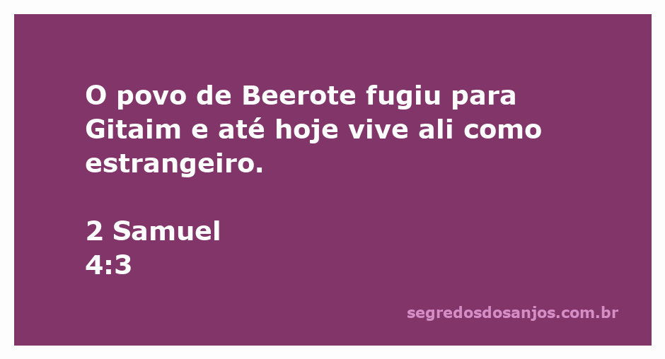 Mapa mostrando a localização de Beerote e Gitaim, mencionados em 2 Samuel 4:3.