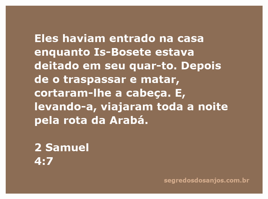 Ilustração da cena de Is-Bosete sendo assassinado, retratando a ação dos assassinos e a tranquilidade do quarto.