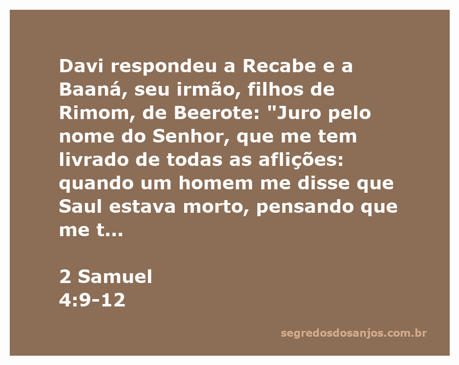 Davi confronta Recabe e Baaná pela morte de Is-Bosete, simbolizando justiça e punição.