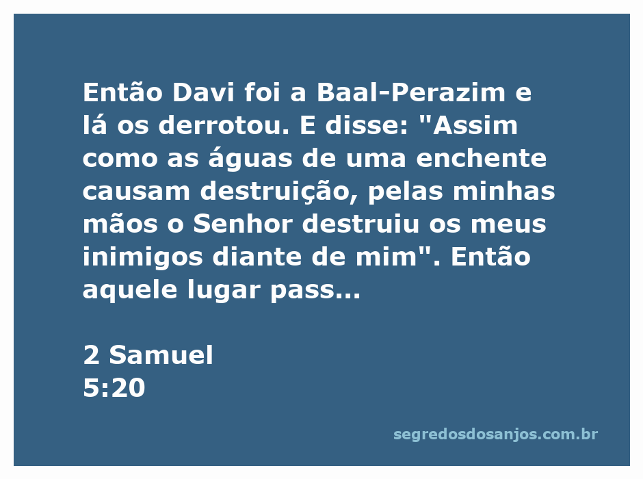 Davi derrotando seus inimigos em Baal-Perazim, simbolizando a vitória divina.