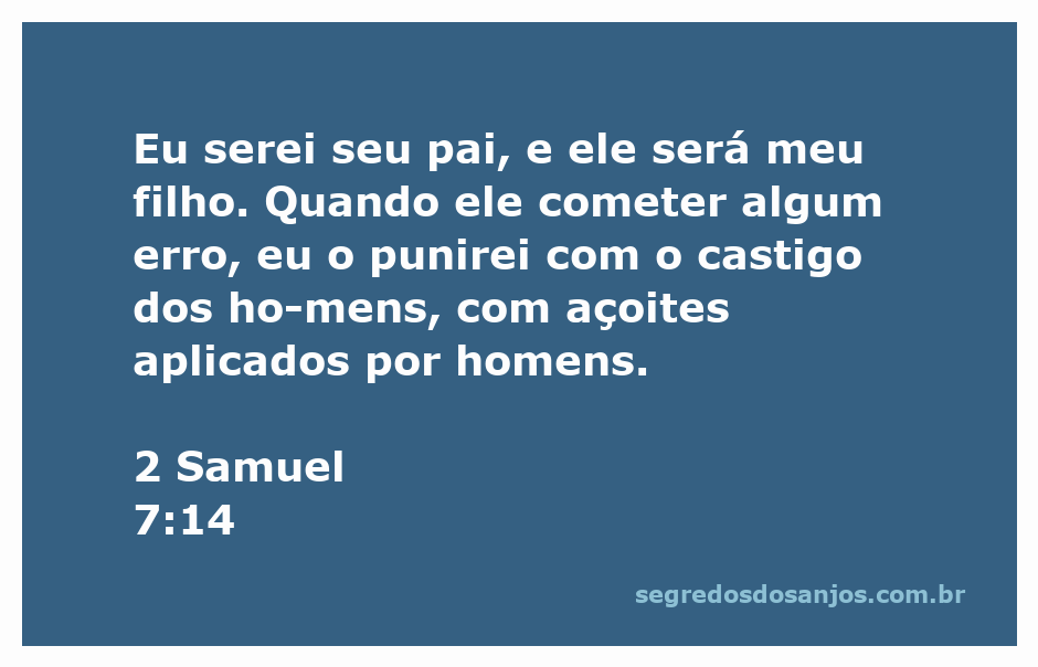 Representação da paternidade divina e disciplina em 2 Samuel 7:14.