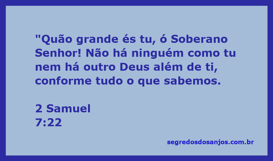 Imagem que ilustra a grandeza de Deus, representando 2 Samuel 7:22.