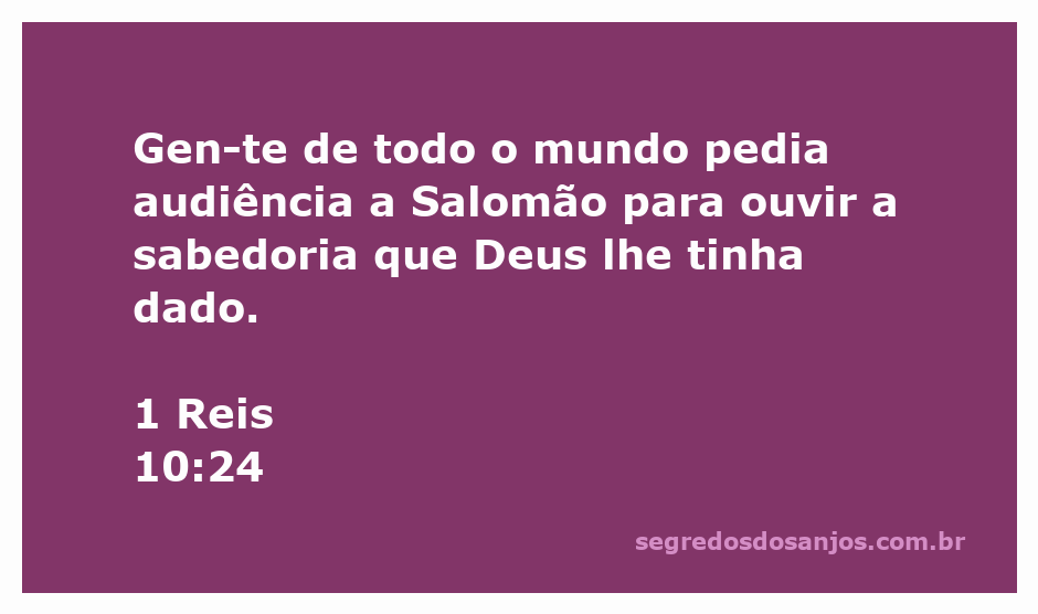Rei Salomão recebendo pessoas de diversas partes do mundo, simbolizando sua sabedoria.