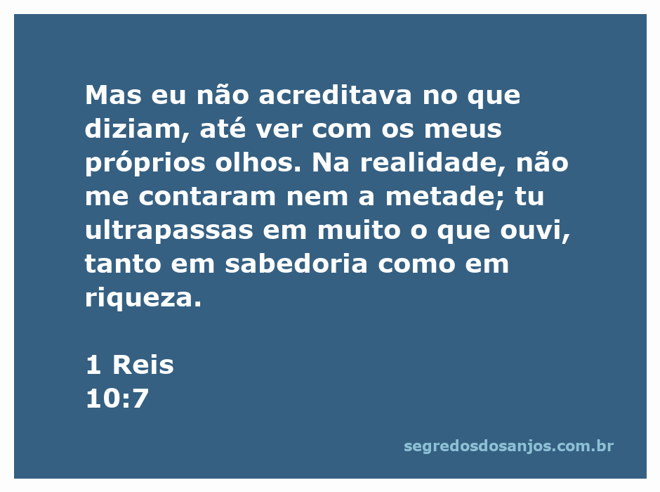 Imagem representando a sabedoria e riqueza mencionadas em 1 Reis 10:7.