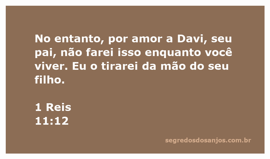 Imagem representativa de 1 Reis 11:12, destacando a misericórdia de Deus por Davi