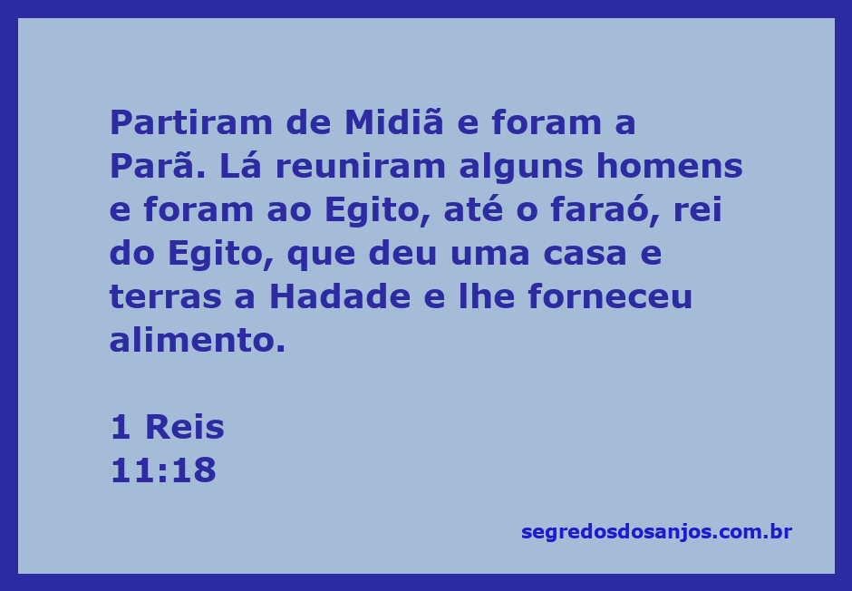 Representação da jornada de Hadade do Egito após deixar Midiã e Parã
