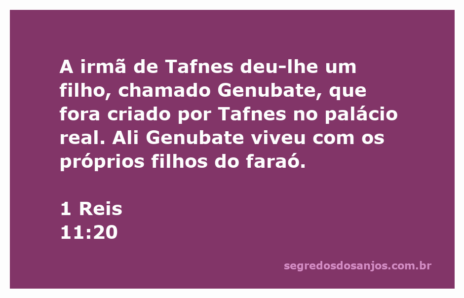 Genubate, filho de Tafnes, no palácio real do faraó, rodeado por crianças reais.
