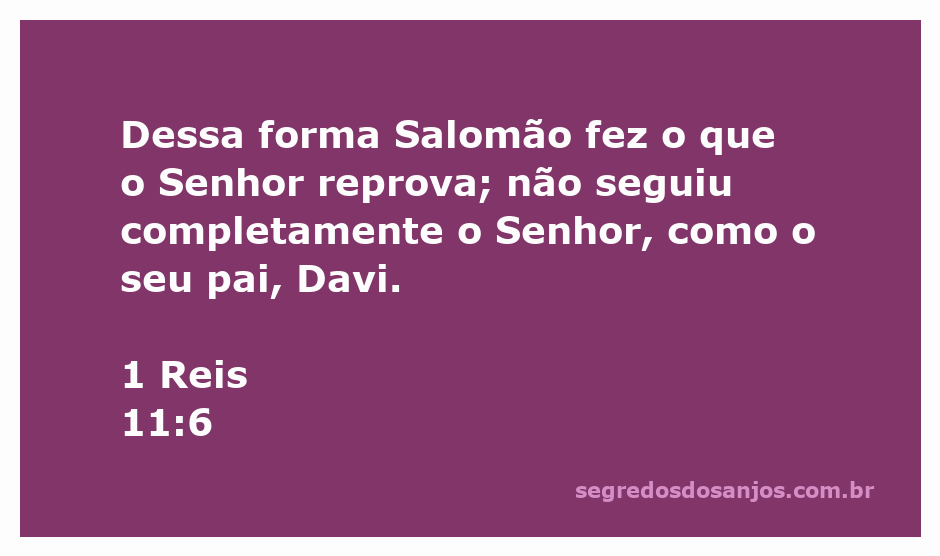 Ilustração de Salomão desobedecendo aos mandamentos de Deus.