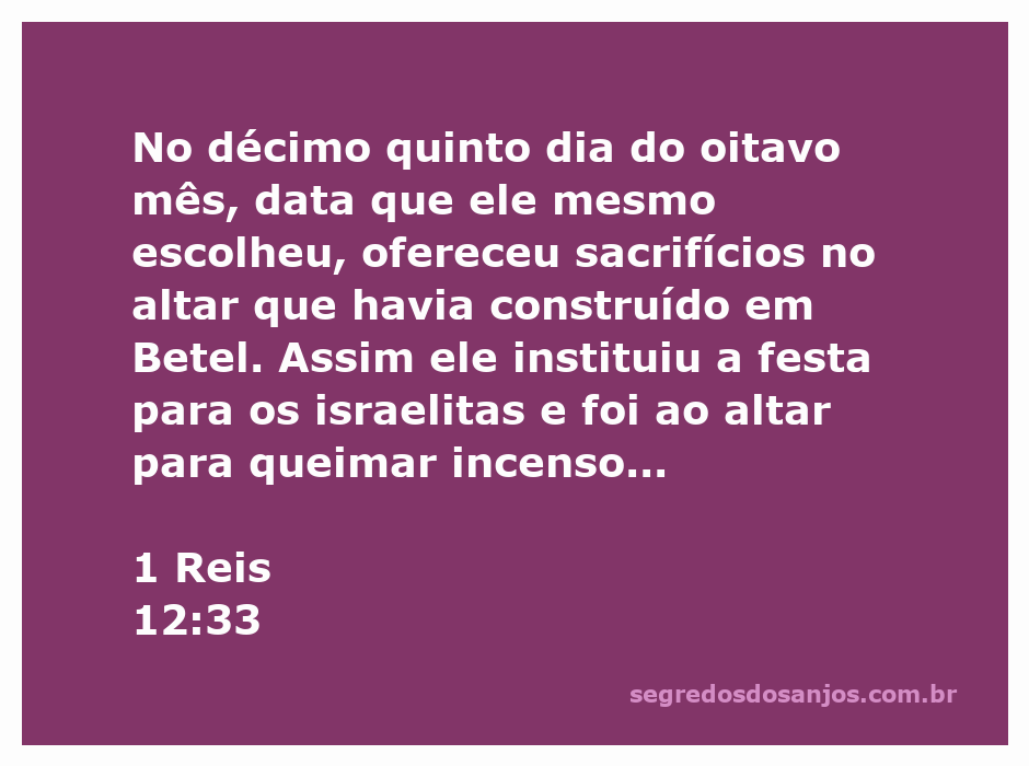 Sacrifícios sendo oferecidos no altar em Betel, representando a festa instituída por Jeroboão.