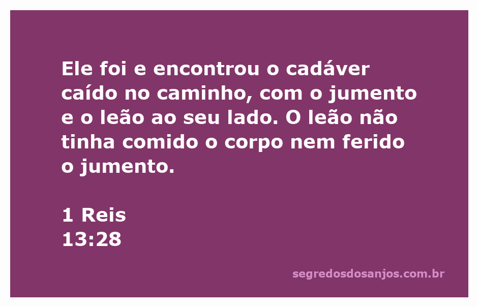 Representação do cadáver encontrado ao lado de um jumento e um leão, conforme descrito em 1 Reis 13:28.