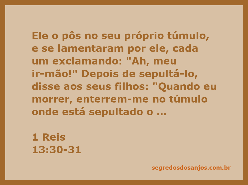 Imagem que representa o sepultamento do homem de Deus em 1 Reis 13:30-31, com pessoas lamentando ao redor do túmulo.