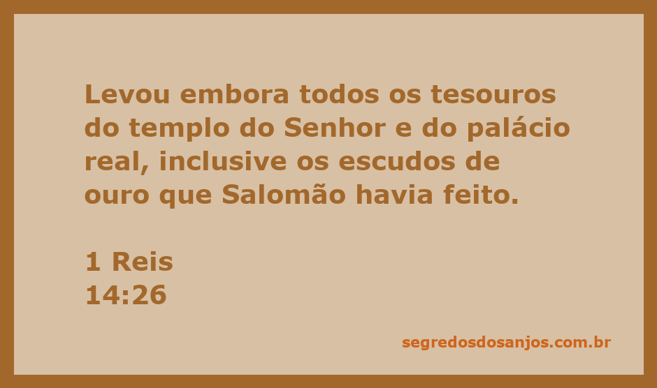 Imagem representativa dos tesouros do templo e escudos de ouro de Salomão, simbolizando a riqueza e a importância histórica da passagem bíblica.
