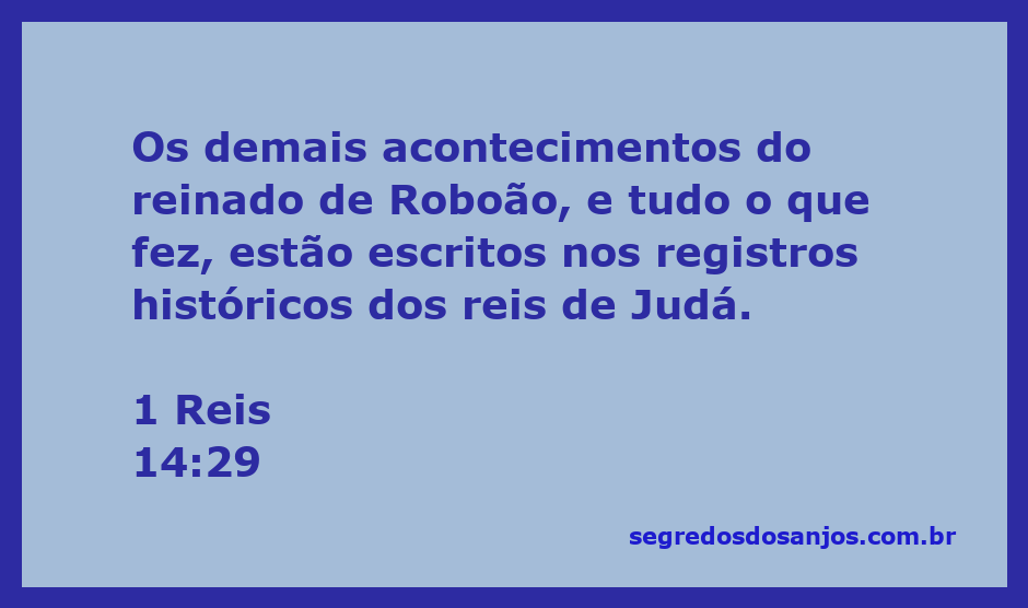 Registro histórico do reinado de Roboão, rei de Judá