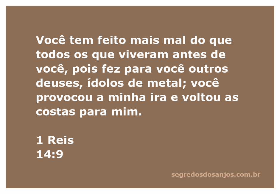 Imagem representando a idolatria e a provocação da ira divina, inspirada em 1 Reis 14:9.