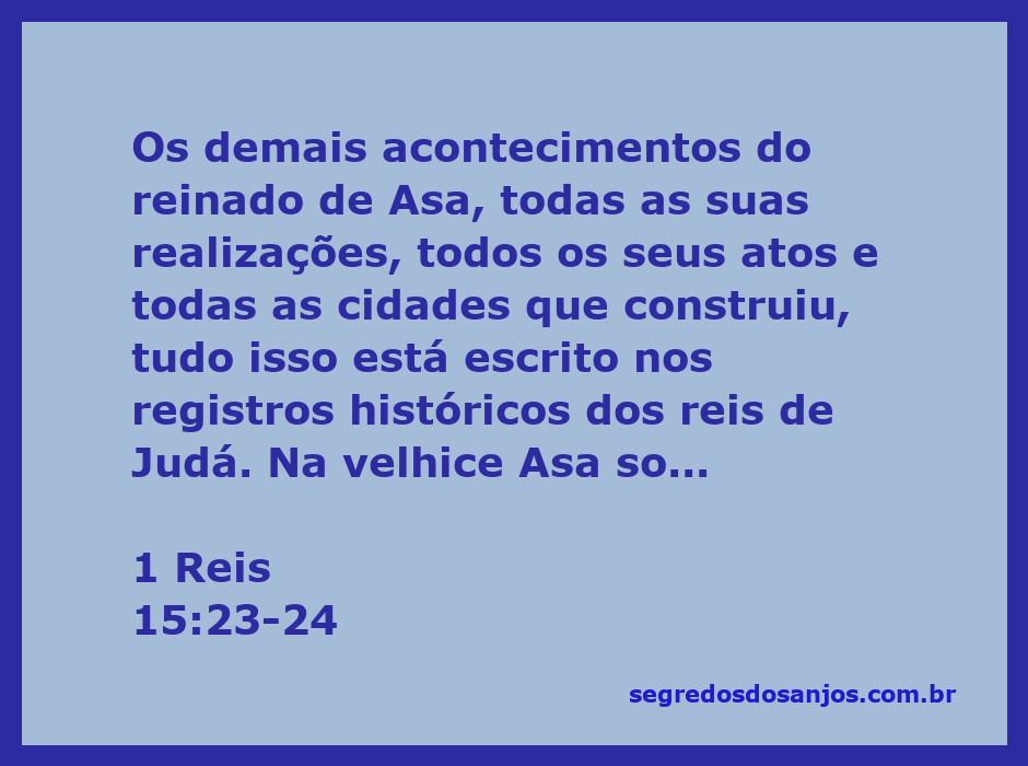 Imagem representativa do reinado de Asa, destacando suas realizações e a sucessão de seu filho Josafá.