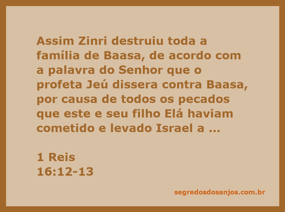 Ilustração da destruição da família de Baasa conforme a profecia de Jeú em 1 Reis 16:12-13.