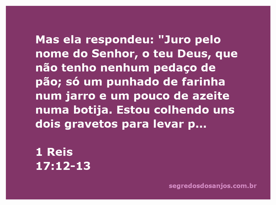 Mulher em situação de escassez preparando uma refeição simples com farinha e azeite, com a presença do profeta Elias.
