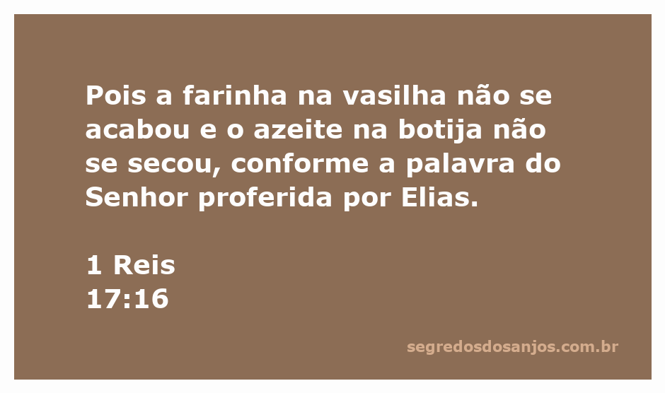 Imagem de uma vasilha com farinha e uma botija de azeite, simbolizando a provisão divina.