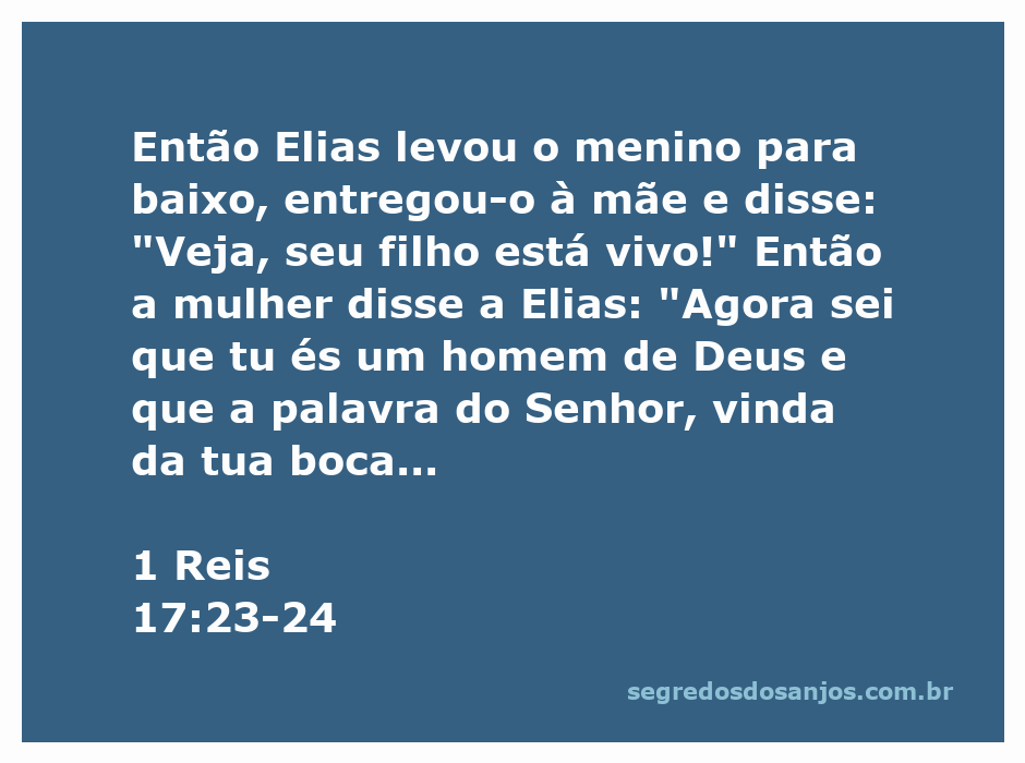 Elias ressuscita o filho da mulher, simbolizando a fé e o poder de Deus.