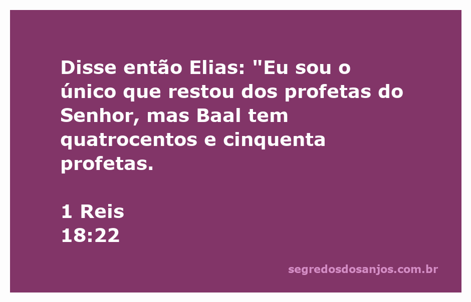 Ilustração de Elias confrontando os profetas de Baal, destacando sua solidão como único profeta do Senhor.