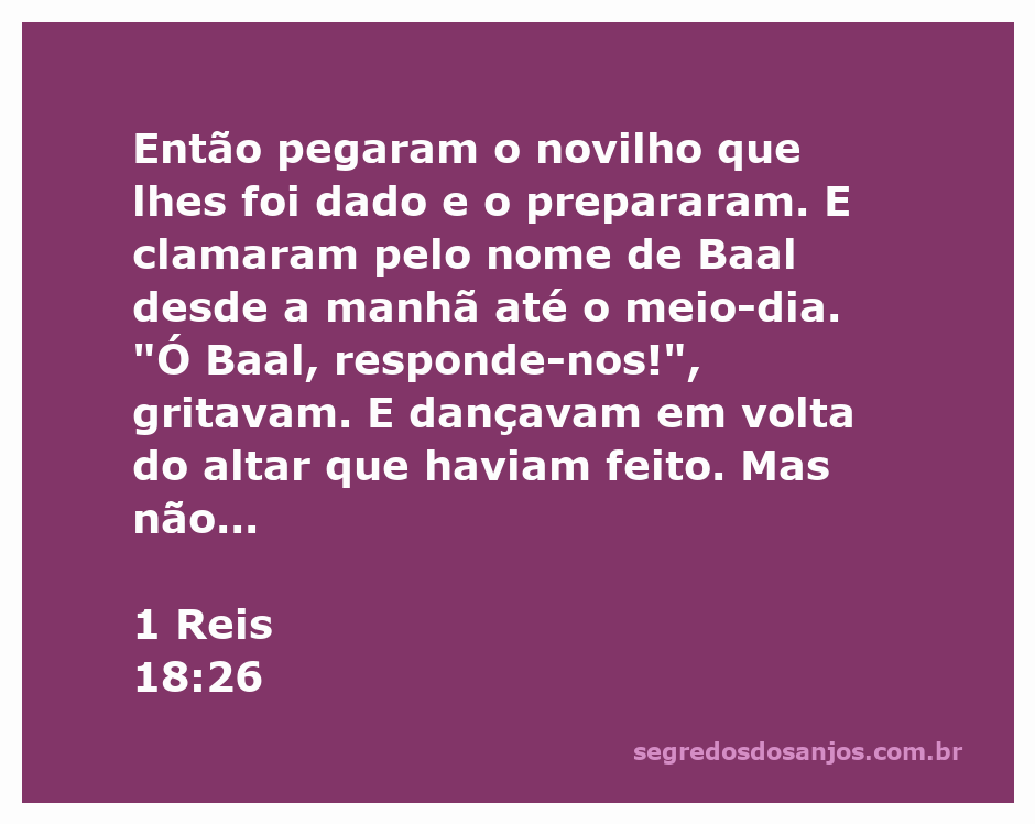 Imagem de um altar com pessoas dançando ao redor, clamando pelo nome de Baal, representando a passagem de 1 Reis 18:26.