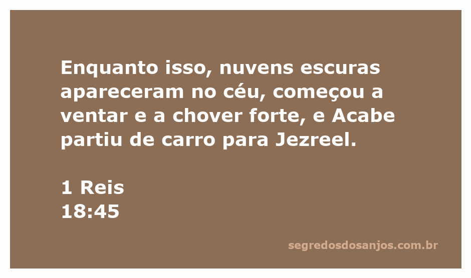 Céu escuro com nuvens, simbolizando a tempestade que se aproxima durante a passagem de 1 Reis 18:45.