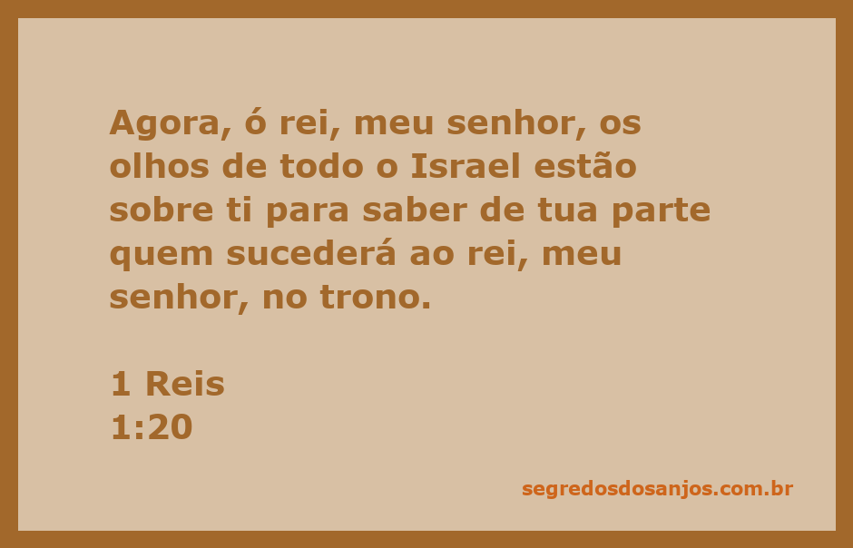 Um rei sendo observado por todo o Israel, simbolizando a transição de poder.