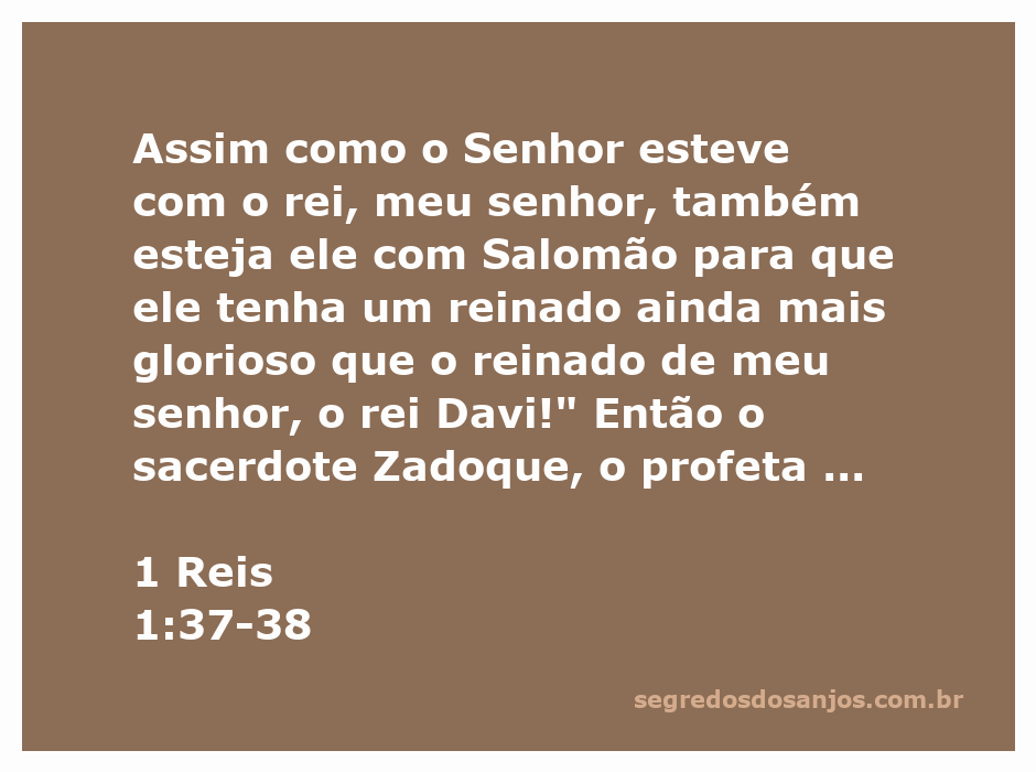 Representação da unção de Salomão como rei, com Zadoque, Natã e outros ao fundo.