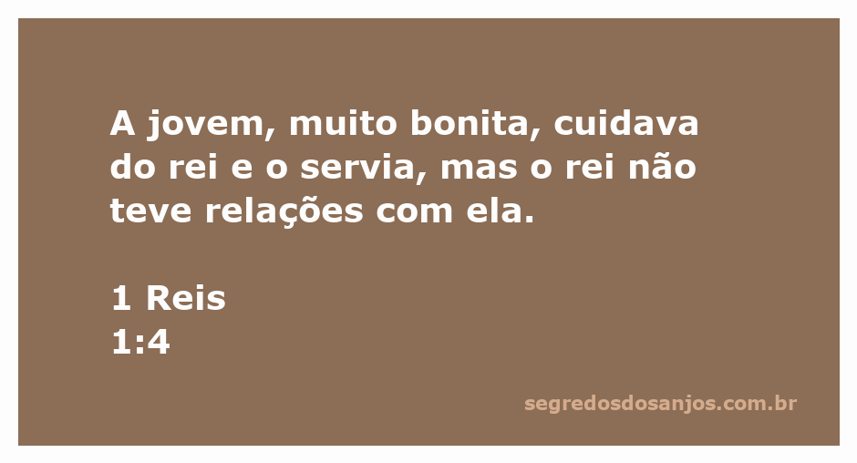Uma jovem bela servindo o rei, representando a história de 1 Reis 1:4.