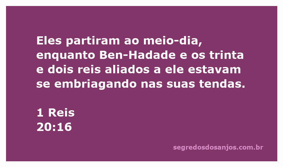 Cena da batalha em 1 Reis 20:16, mostrando soldados se preparando enquanto Ben-Hadade e seus aliados estão embriagados.