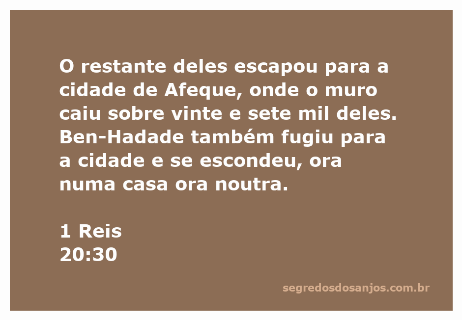 Ilustração da queda do muro em Afeque, representando a fuga de Ben-Hadade e seus soldados.