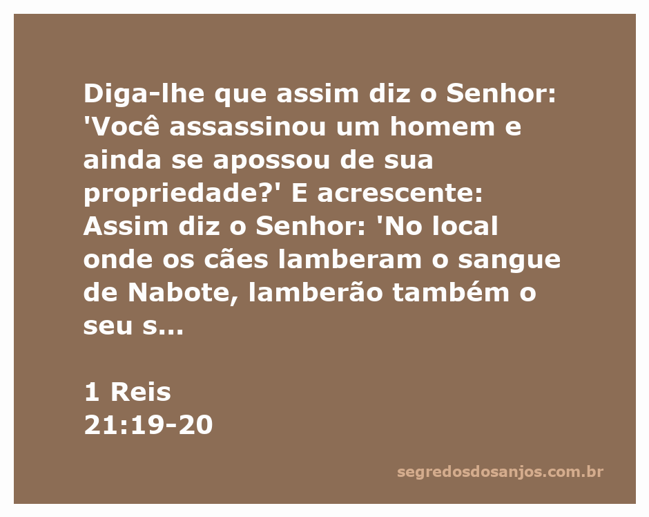 Profeta Elias confrontando o rei Acabe sobre seu pecado