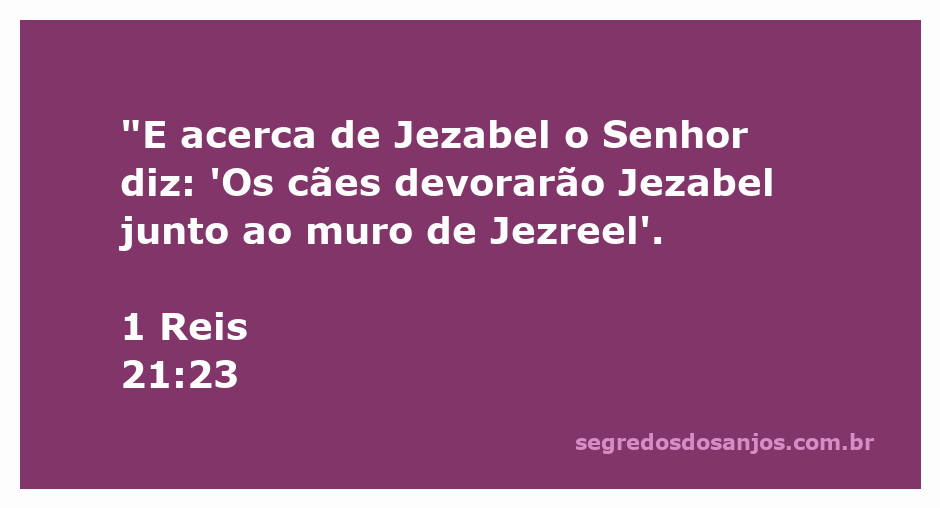 Imagem representando a profecia de Deus sobre Jezabel, com um cenário de Jezreel ao fundo.
