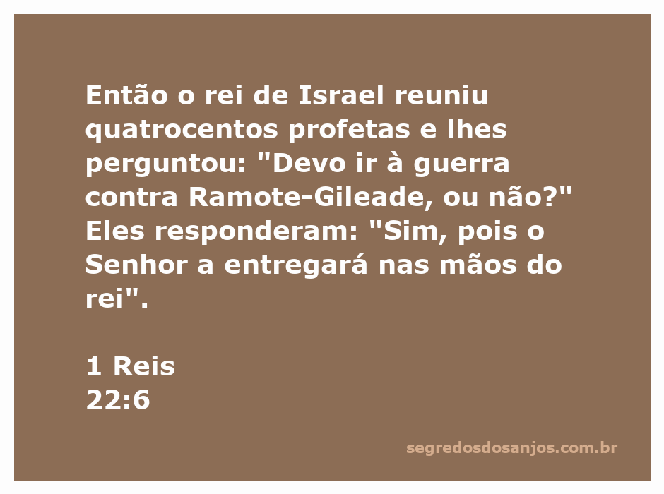 Rei de Israel consultando profetas sobre a guerra contra Ramote-Gileade.