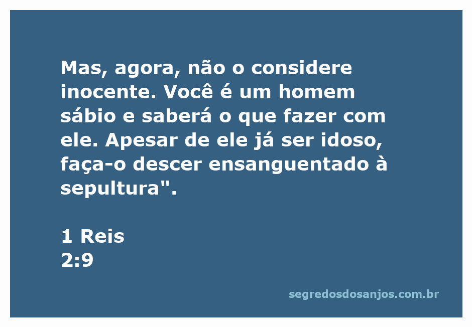 Ilustração de 1 Reis 2:9, representando a sabedoria e a justiça na decisão sobre um homem idoso.
