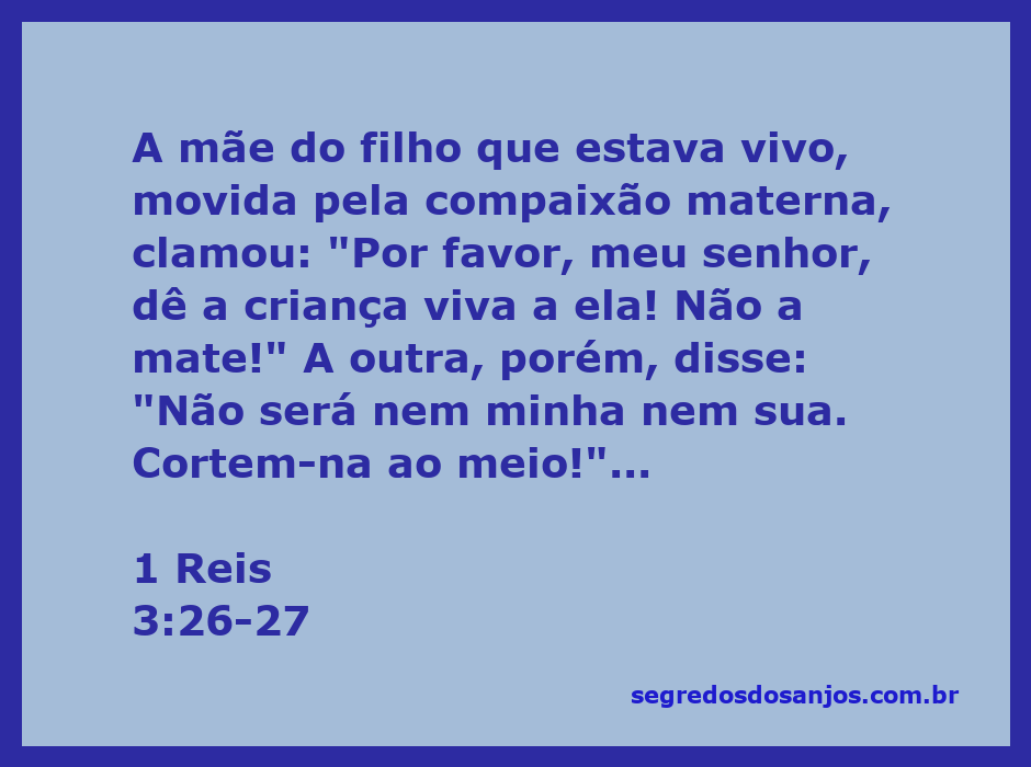 Ilustração da cena em que o rei Salomão decide sobre a custódia de uma criança, destacando a compaixão da mãe verdadeira.